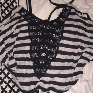 Lace back crop top